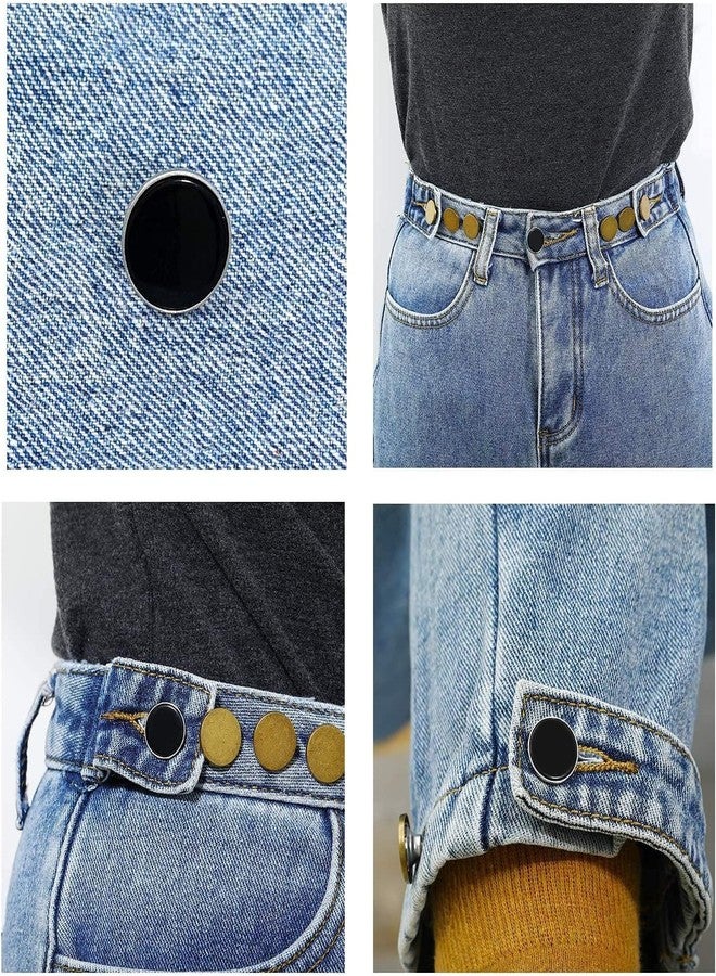 HEAVY DRIVER® Jeans Buttons Replacement No Sew Instant Loose Adjustable Jean Button Detachable Pants Button Pins for Clothing Extend or Reduce Waist or Width Adjustment Metal Button - 10pcs - Image 3